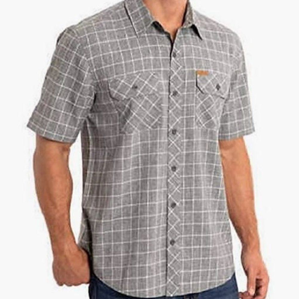 Orvis Classic Collection Plaid Tech Button-Up Short Sleeve Shirt